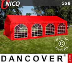 Partytent UNICO 5x8m, Rood
